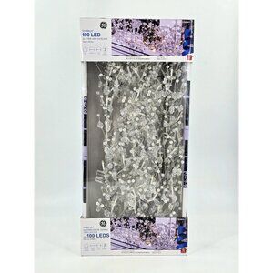 Christmas Lights GE StayBright 100 LED Glitter Gem Garland Warm White Lights New